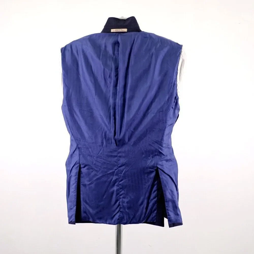 Joseph Abboud Reda‎ Super 110s Wool Blue Check 40R 2 Button Sport Coat Tag 42L